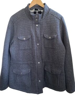 L.L. Bean women's gray quilted utility field jacket size large